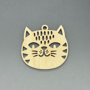 Dřevěná ozdoba na stromeček - Kočička