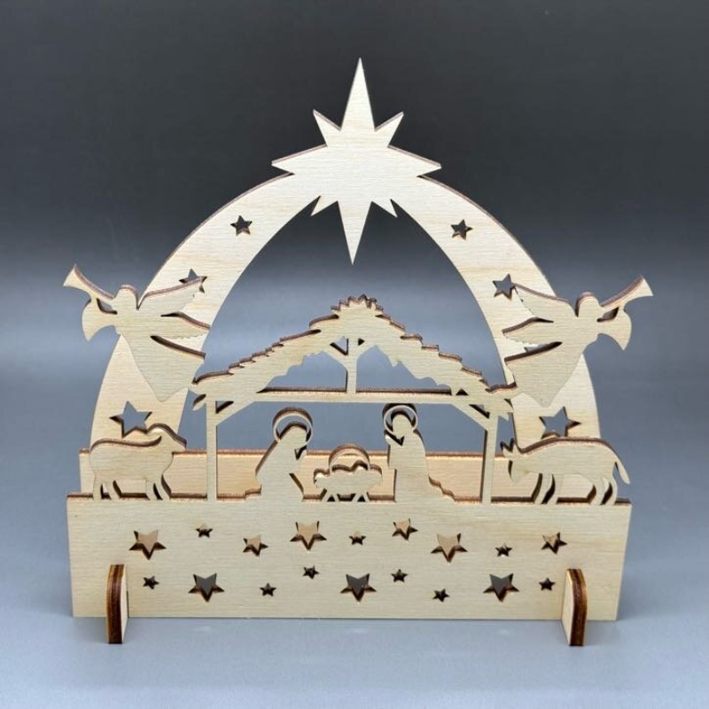 Vánoční betlém z březové překližky č. 2