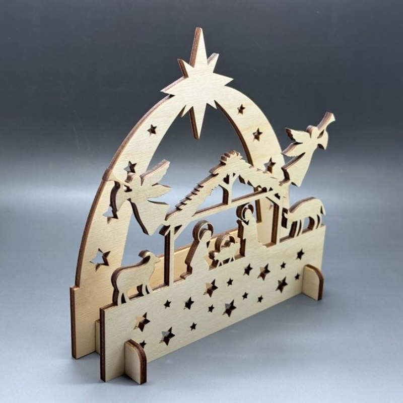 Vánoční betlém z březové překližky č. 2 - Obrázek 2