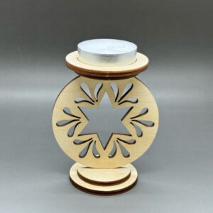 Dřevěný vánoční svícen - Hvězdička