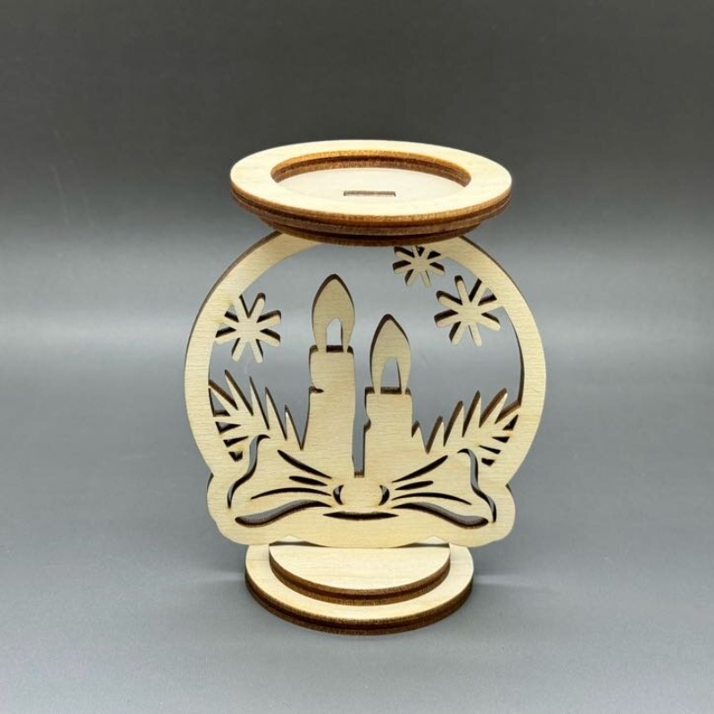 Dřevěný vánoční svícen - Svíčky - Obrázek 2