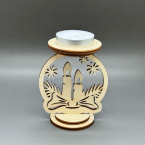 Dřevěný vánoční svícen - Svíčky