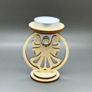 Dřevěný vánoční svícen - Anděl