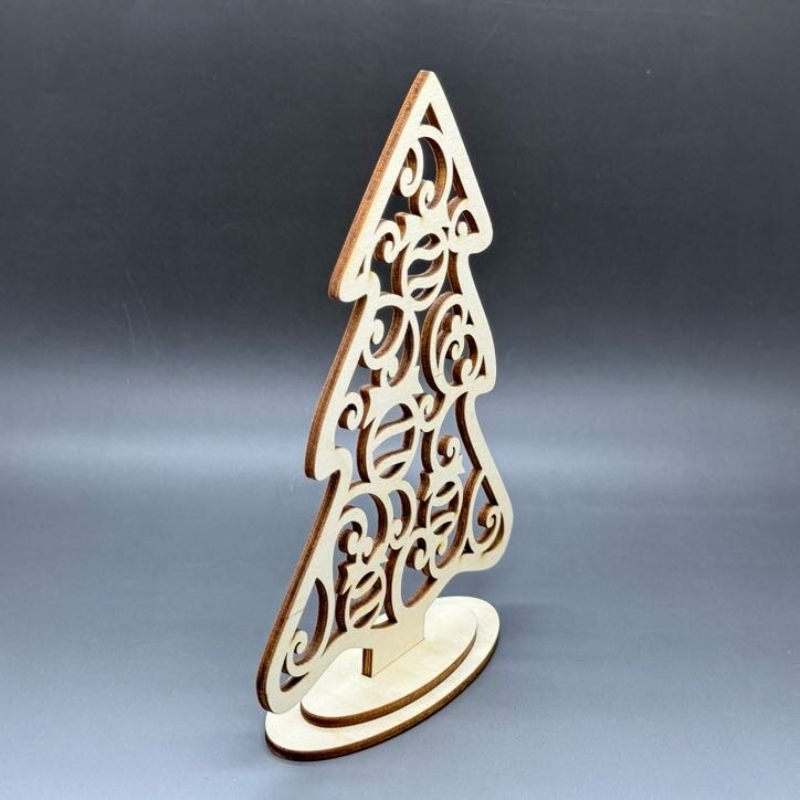 Vánoční stromeček z březové překližky - Vánoční ozdoby - Obrázek 2