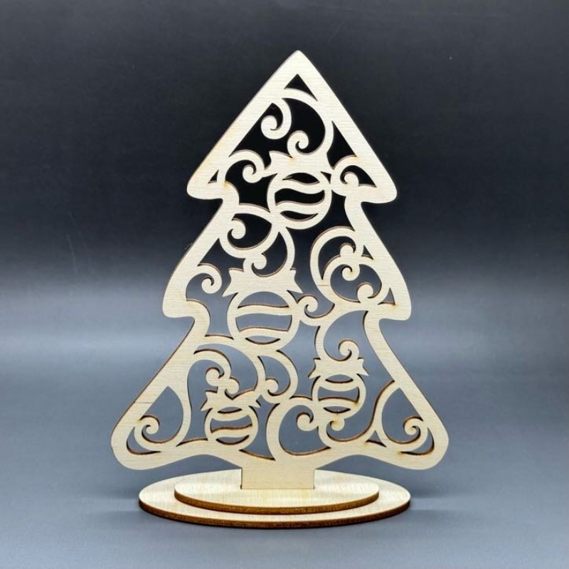 Vánoční stromeček z březové překližky - Vánoční ozdoby