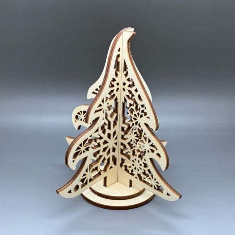 3D vánoční stromeček z březové překližky č. 3