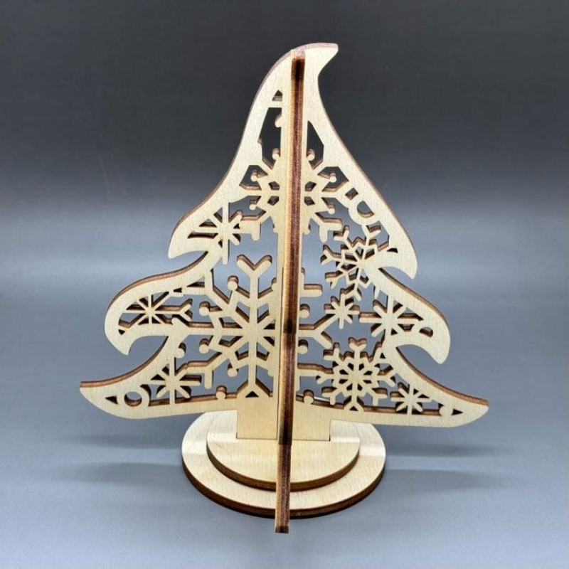 3D vánoční stromeček z březové překližky č. 3 - Obrázek 2