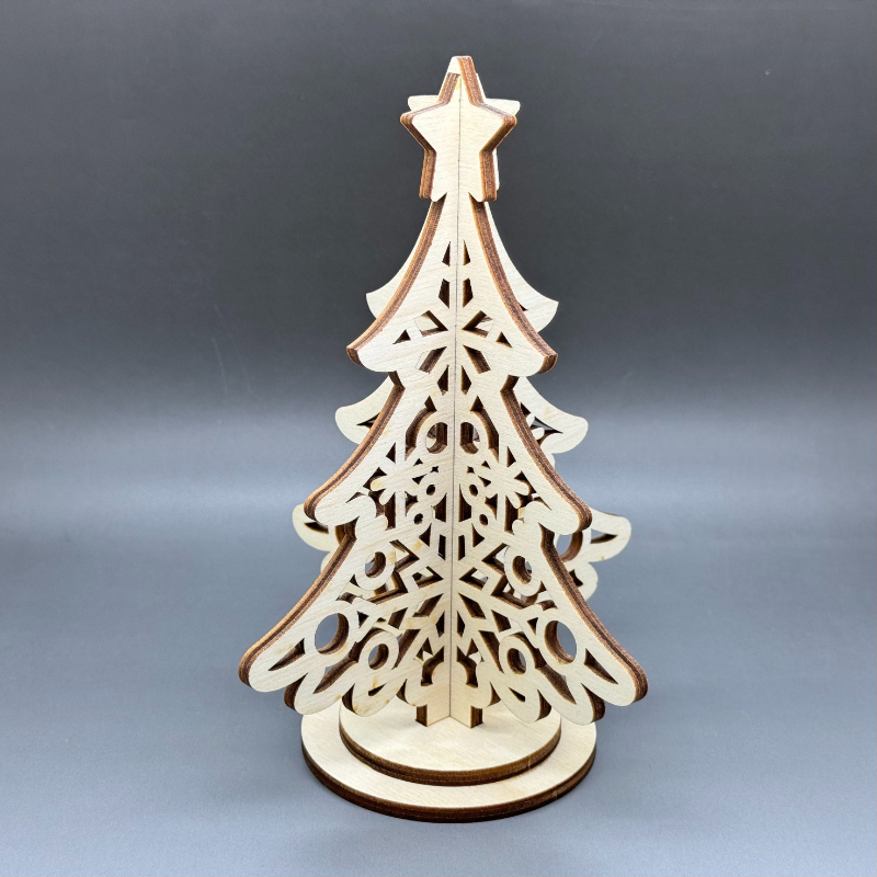 3D vánoční stromeček z březové překližky č. 4