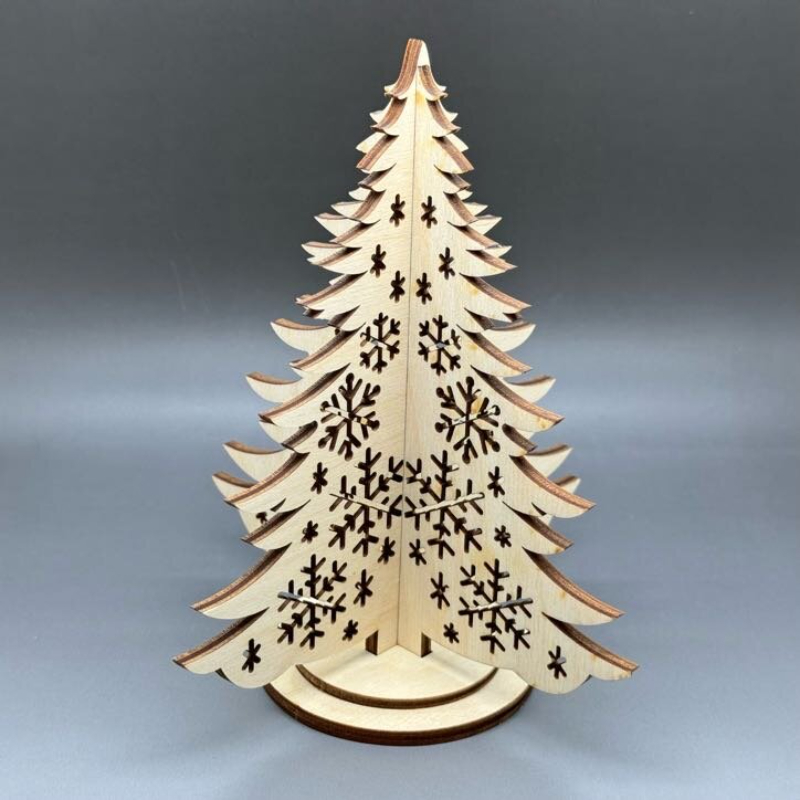 3D vánoční stromeček z březové překližky č. 5