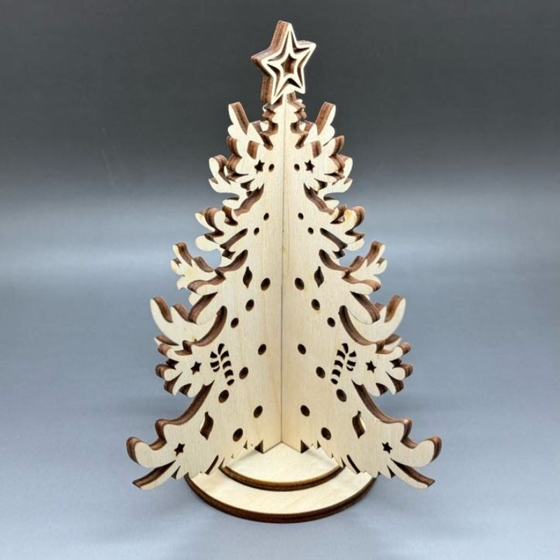 3D vánoční stromeček z březové překližky č. 6