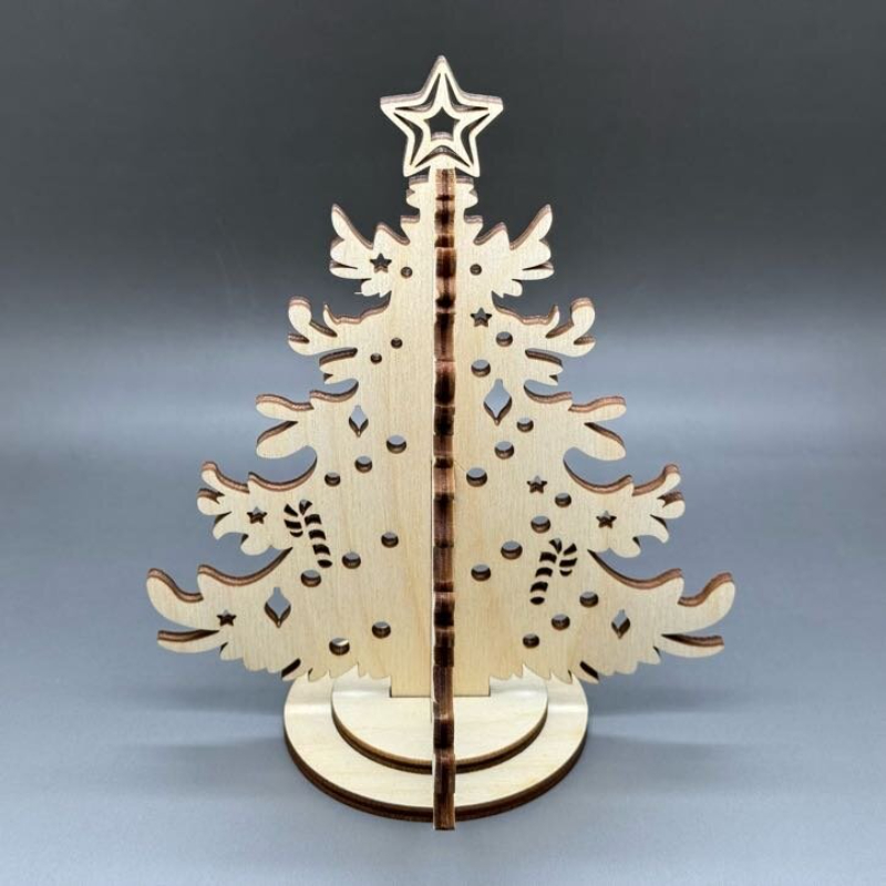 3D vánoční stromeček z březové překližky č. 6 - Obrázek 2