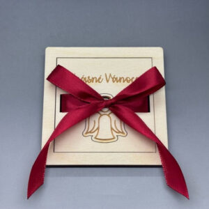 Andílek - Vánoční gravírovaná krabička na peníze