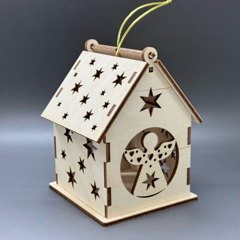 Střední domeček z překližky s otevírací střechou - Andílek