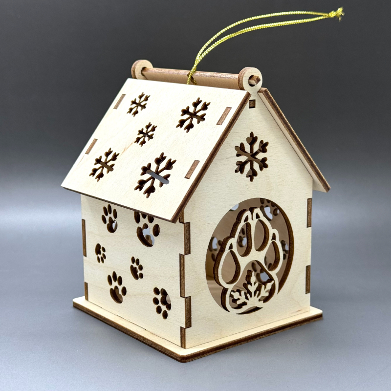 Střední domeček z překližky s otevírací střechou - Velká packa