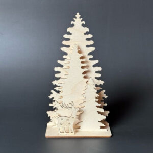 Vánoční dekorace z březové překližky - jelen