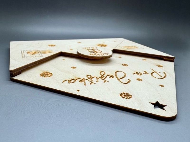 Dřevěná obálka na dopis pro Ježíska - Obrázek 3