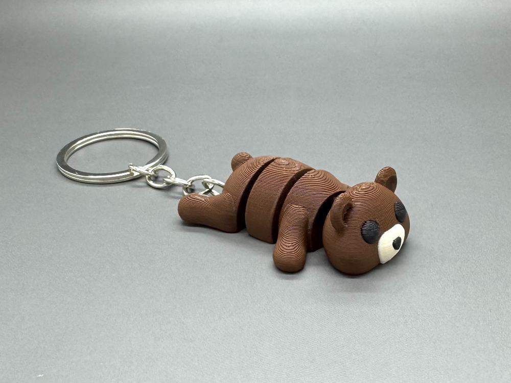 Medvídek - Klíčenka - Flexi zvířátko (3D tisk)