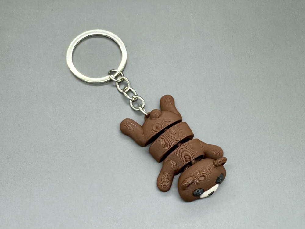 Medvídek - Klíčenka - Flexi zvířátko (3D tisk) - Obrázek 3