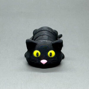 Kočička černá - Flexi zvířátko (3D tisk)